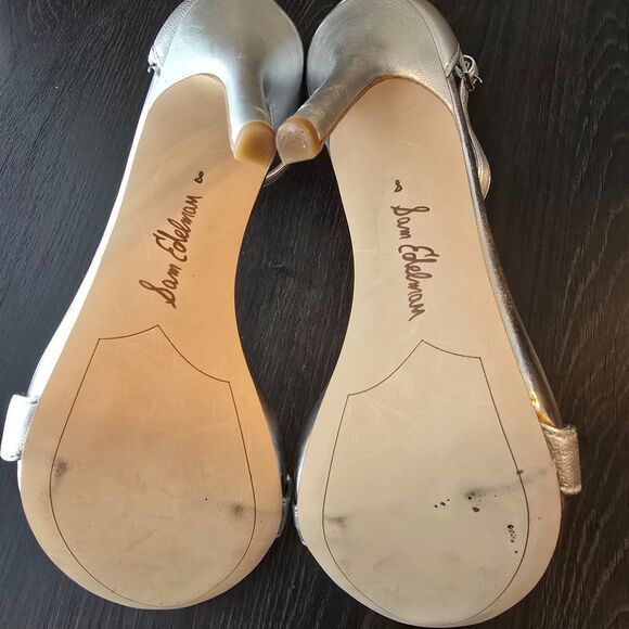 Sam Edelman Eleanor silver open toe sandal size 8 - Picture 6 of 12